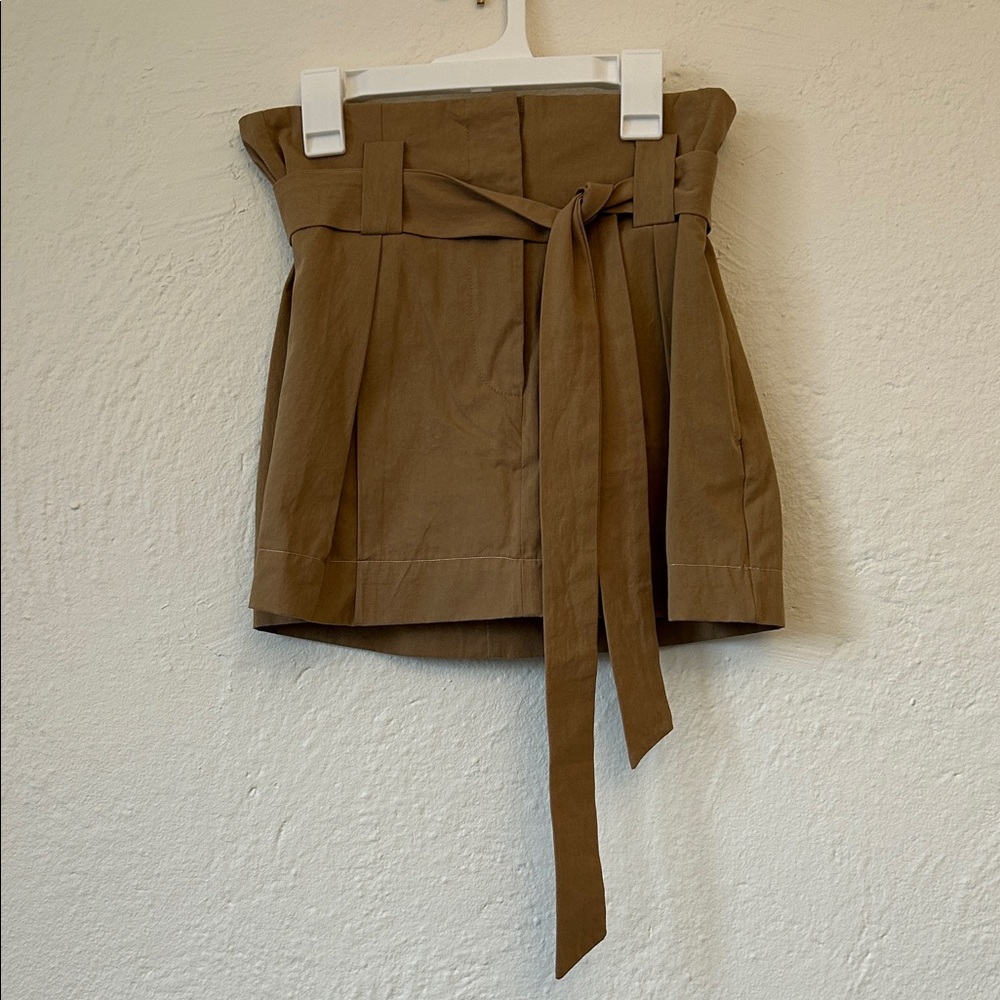 Lush Tan High-Waist Mini Skirt